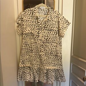 Leopard Print Button-Up Dress